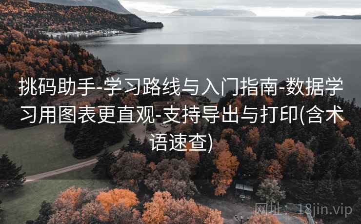 挑码助手-学习路线与入门指南-数据学习用图表更直观-支持导出与打印(含术语速查)